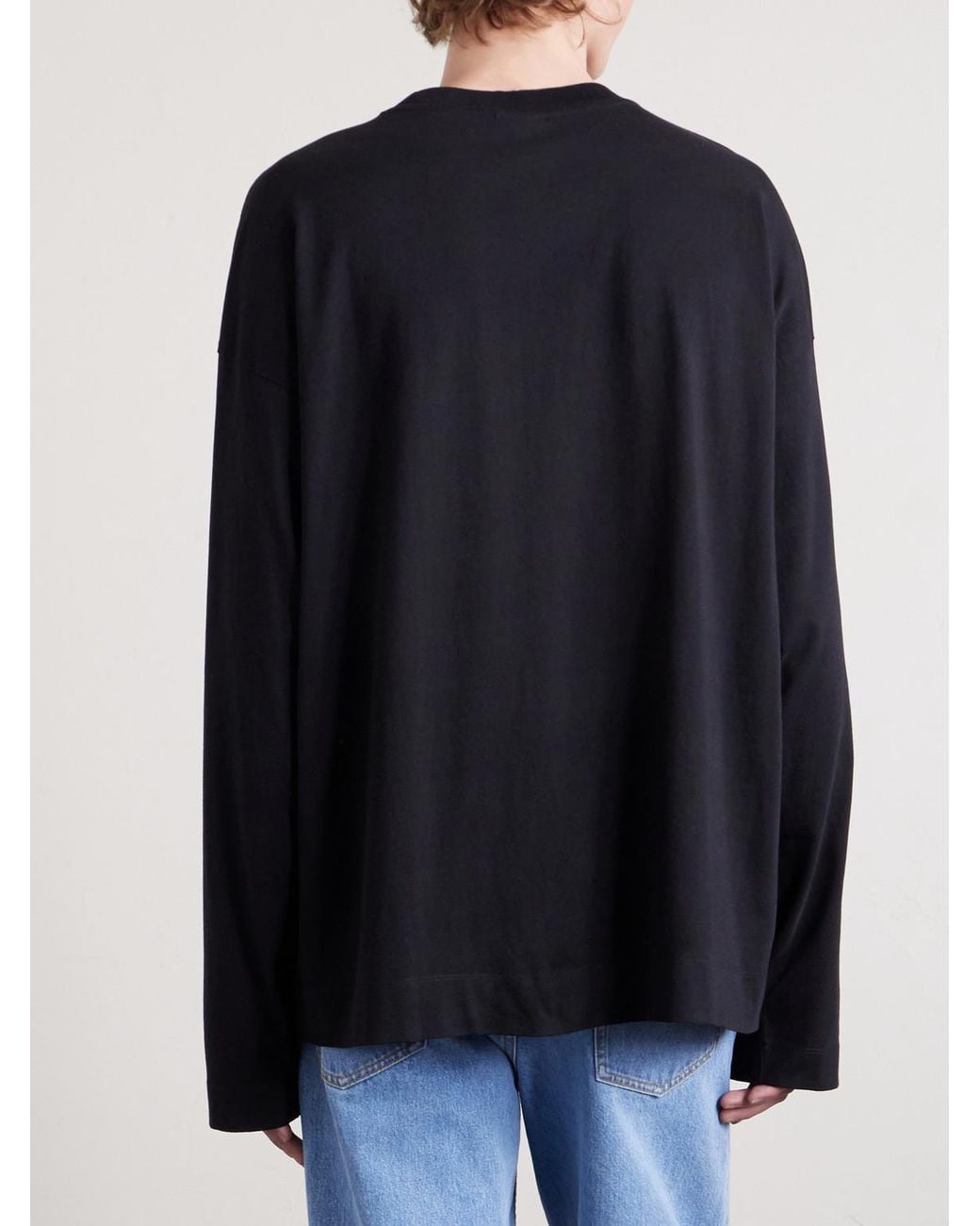 Dries Van Noten Blue Cotton-Jersey T-Shirt for men