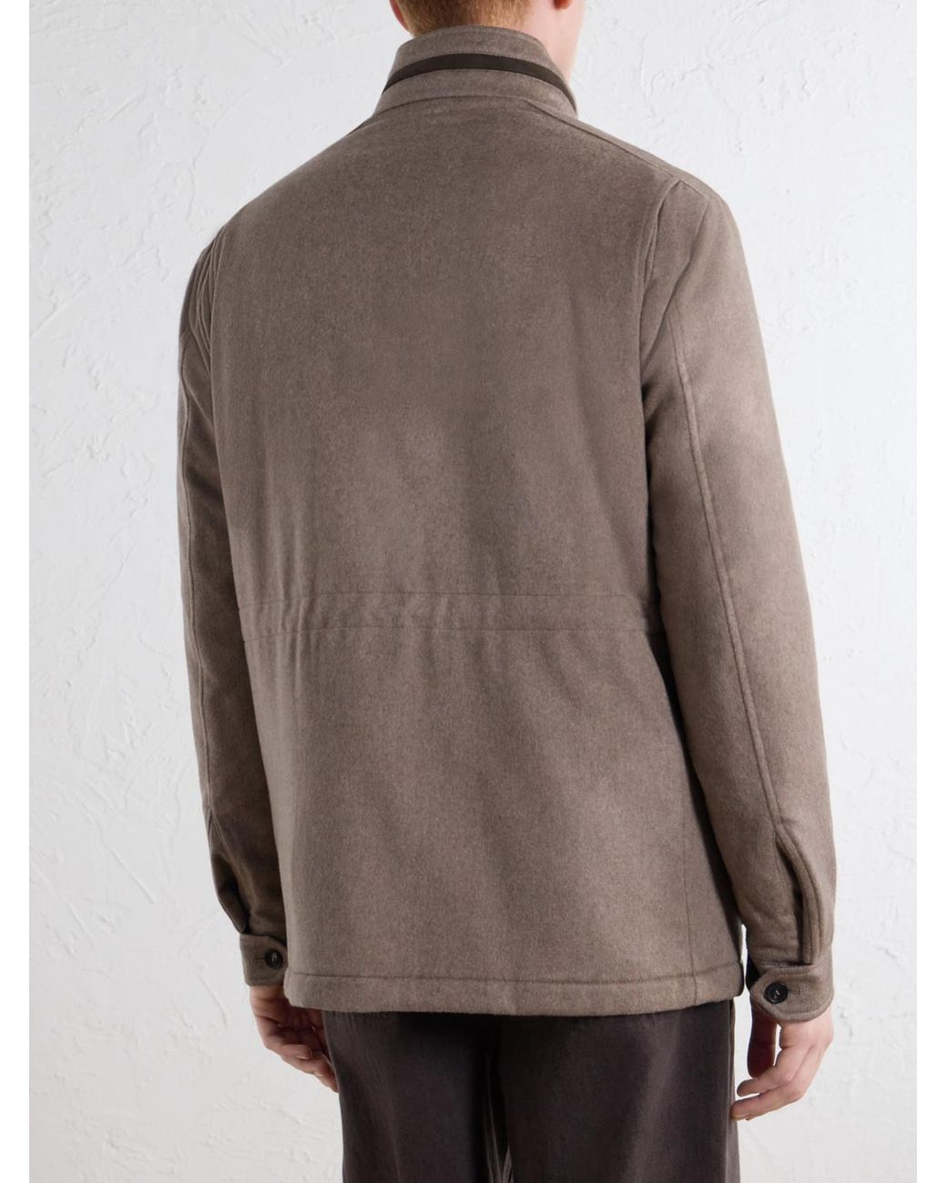 N.Peal Cashmere Brown Vale Cashmere-Twill Jacket for men
