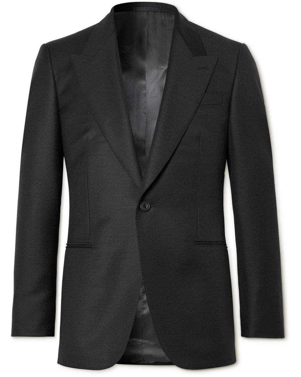 Kingsman Slim-fit Wool And Mohair-blend Suit Jacket in Black for Men | Lyst