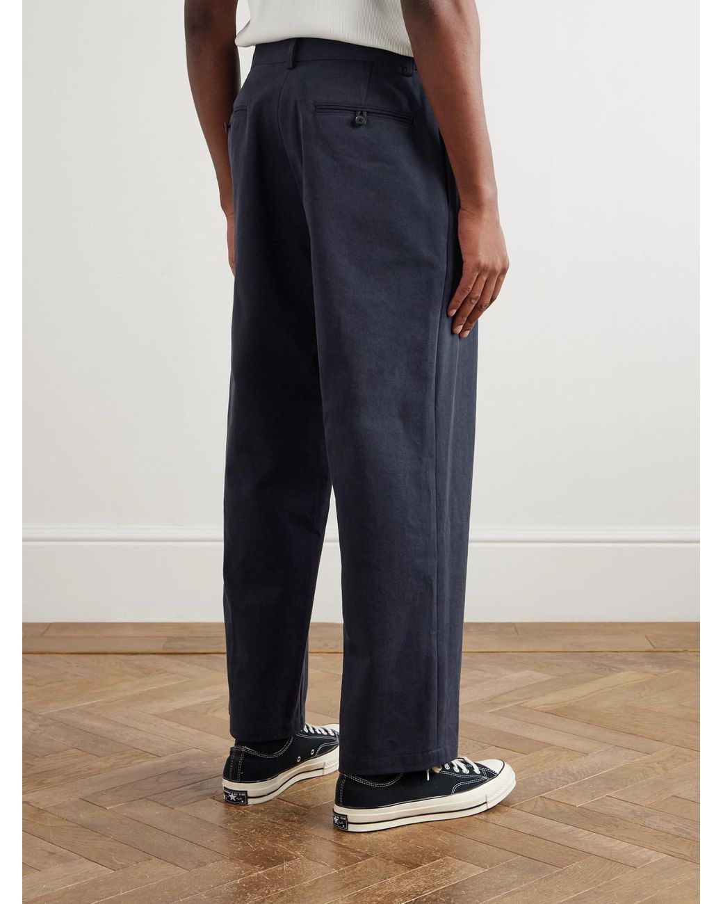 A.PRESSE Blue Type.3 Tapered Cotton-Twill Chinos for men