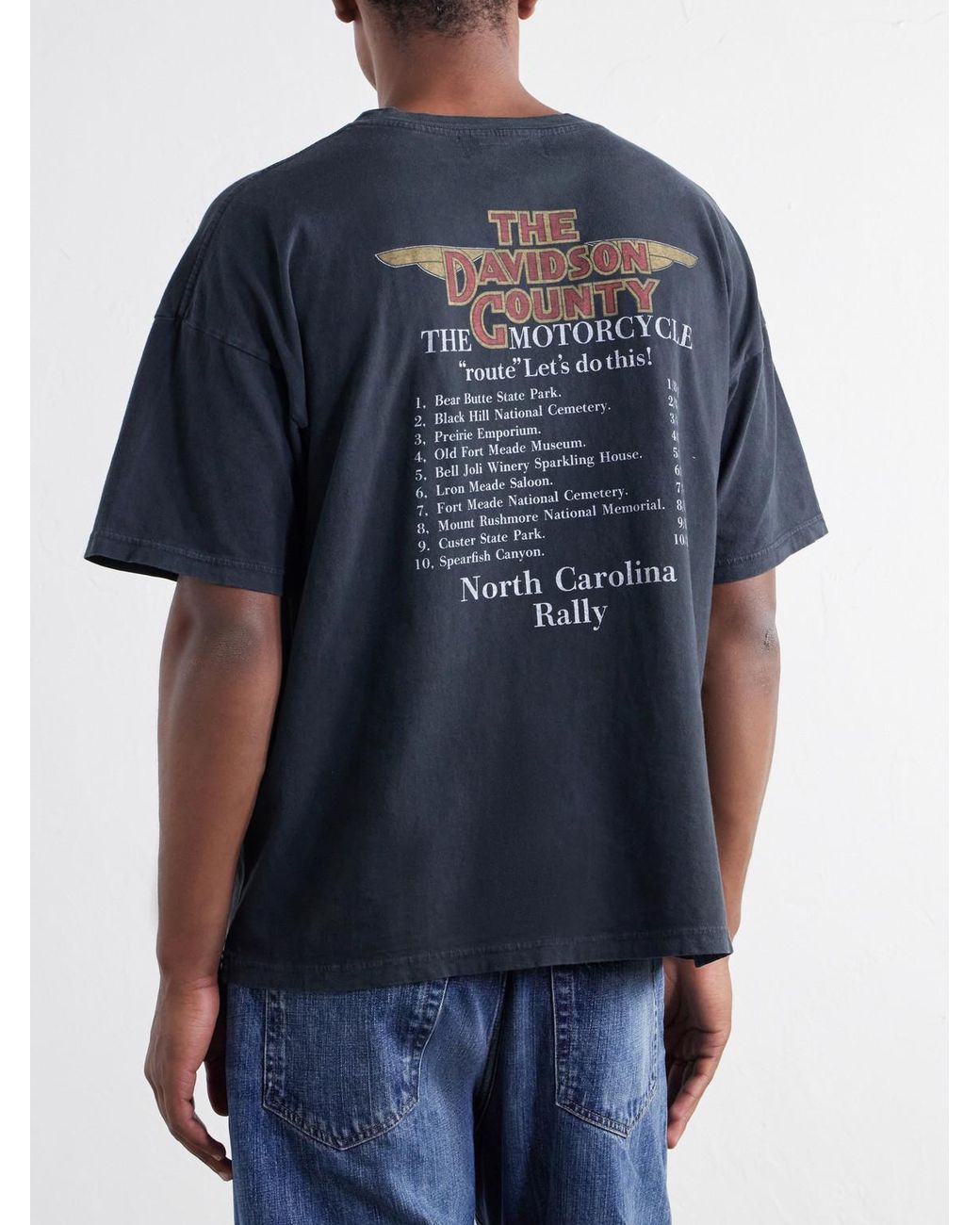 Remi Relief Blue Davidson County Printed Cotton-Jersey T-Shirt for men