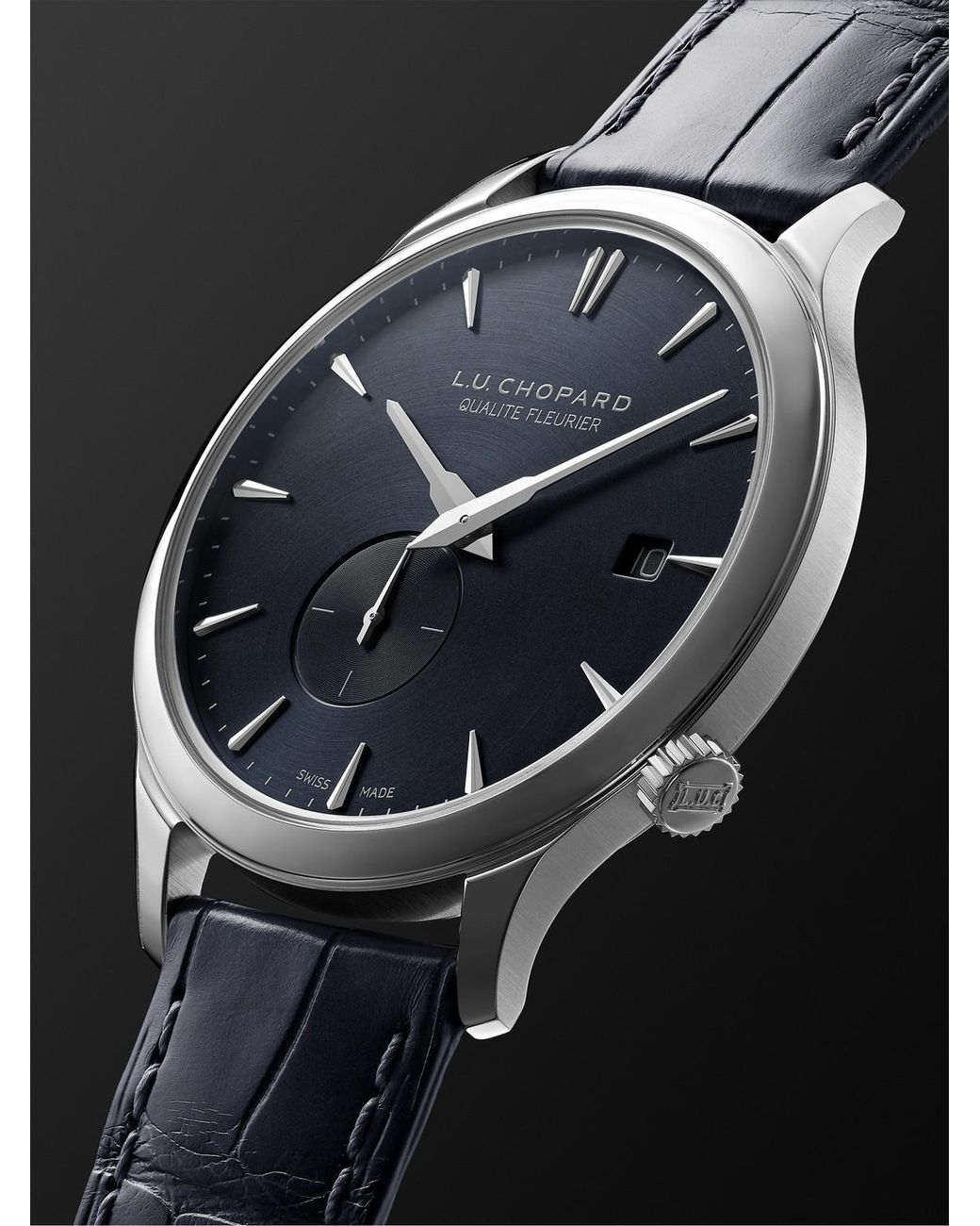 Chopard Blue L.U.C Xps Twist Qf Automatic 40Mm 18-Karat And Alligator Watch, Ref. No. 161945-1001 for men