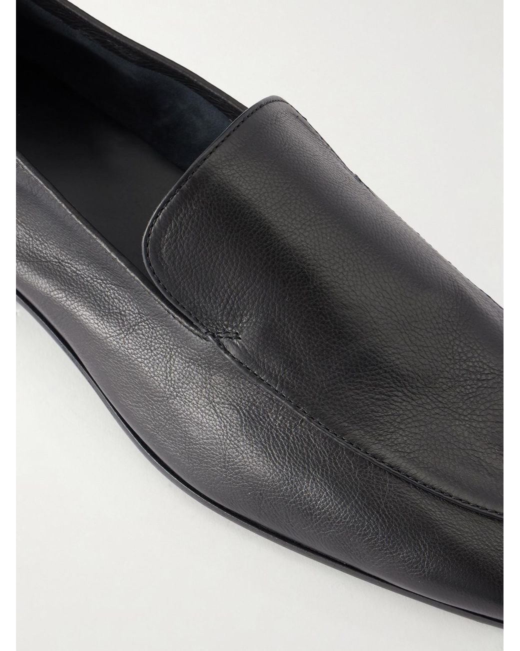 Dries Van Noten Black Leather Loafers for men