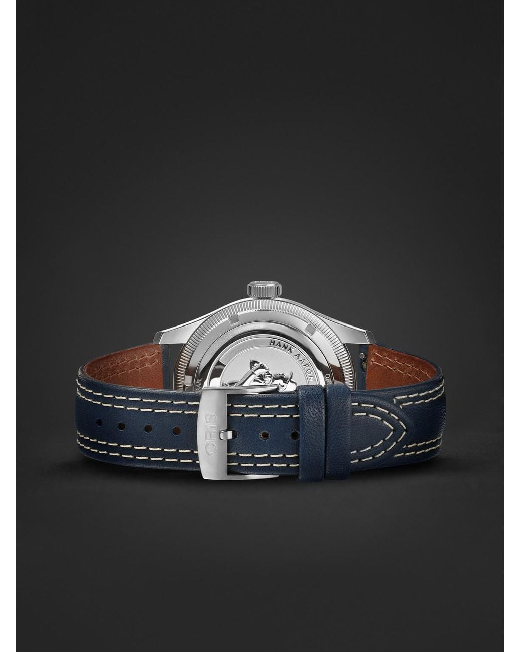 Oris Black Hank Aaron Limited Edition Automatic Stainless Steel Watch, Ref. 01 754 7785 4081-Set for men