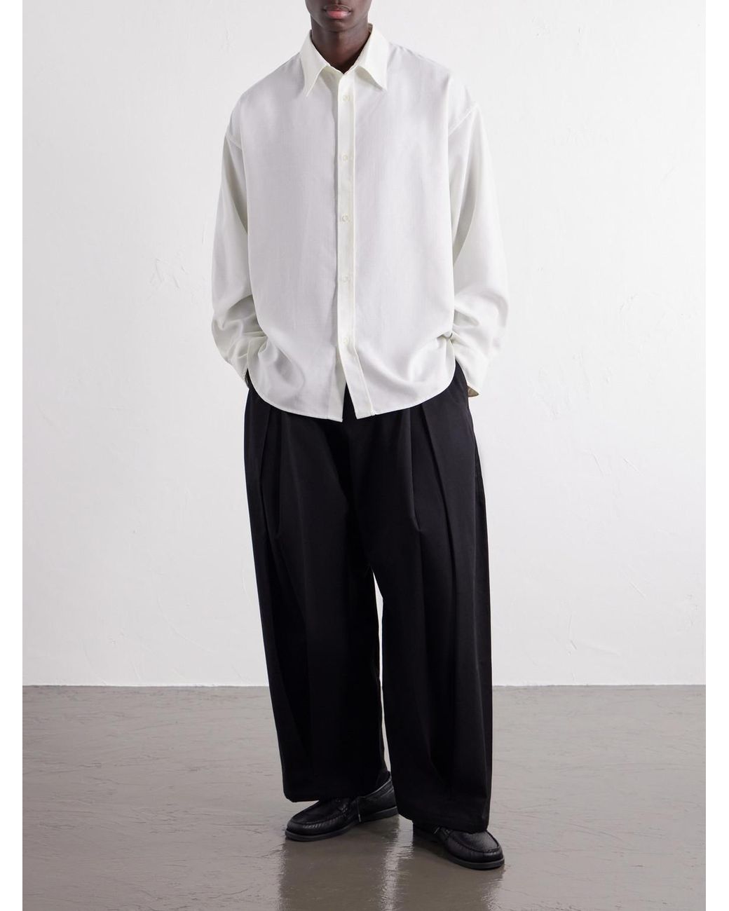SAGE NATION White Chisholm Poplin Shirt for men