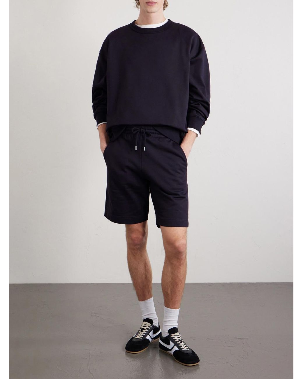 Dries Van Noten Blue Cotton-Jersey Sweatshirt for men
