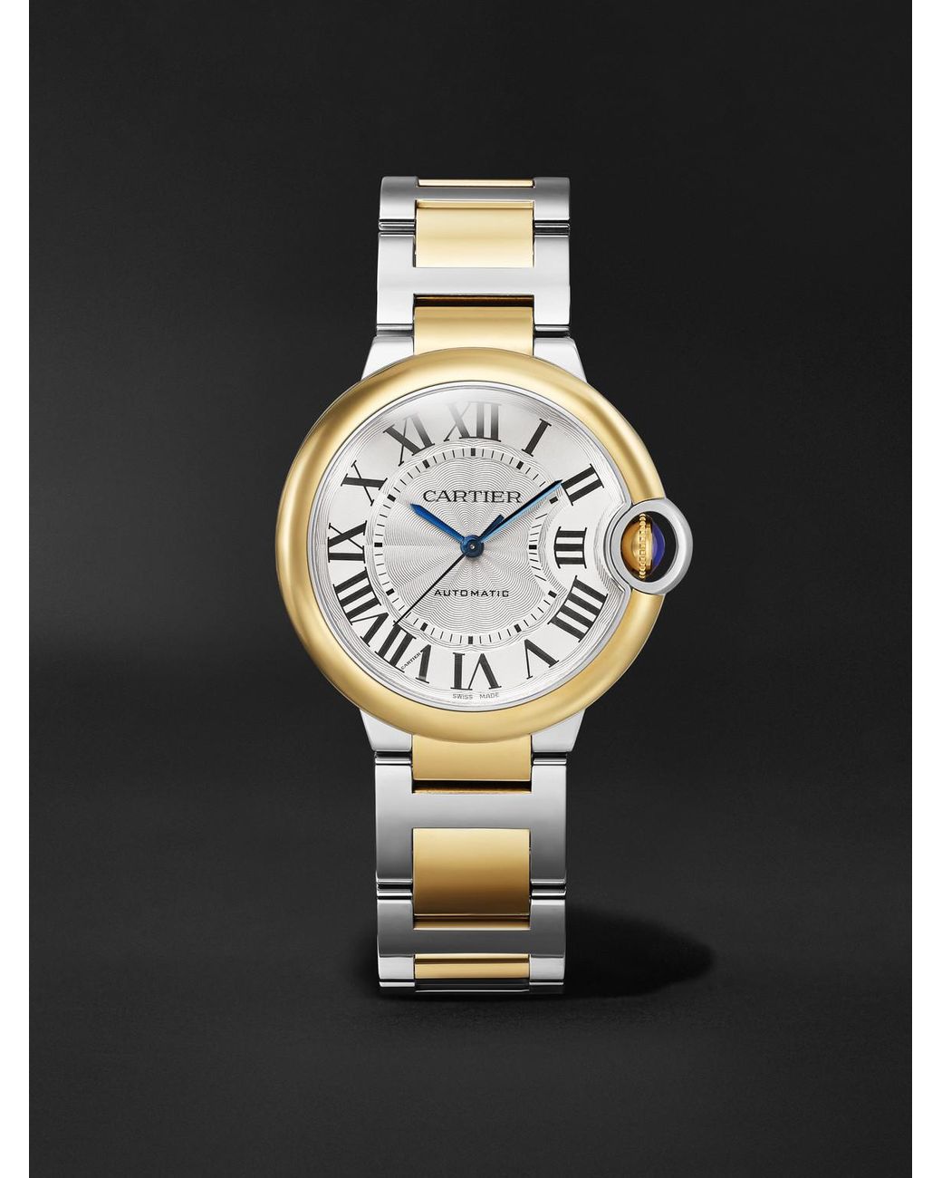 Cartier Black Ballon Bleu De Automatic Stainless Steel And 18-Karat Watch, Ref. W2Bb0038 for men