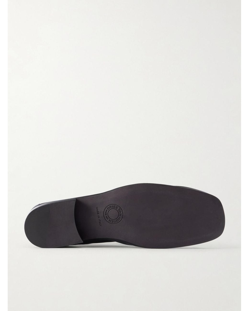 Dries Van Noten Black Leather Loafers for men