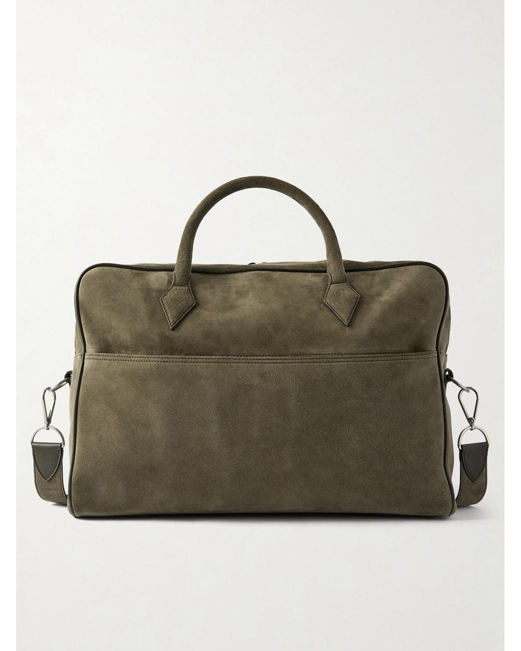 Metier Green Closer Two Day Suede Weekend Bag for men