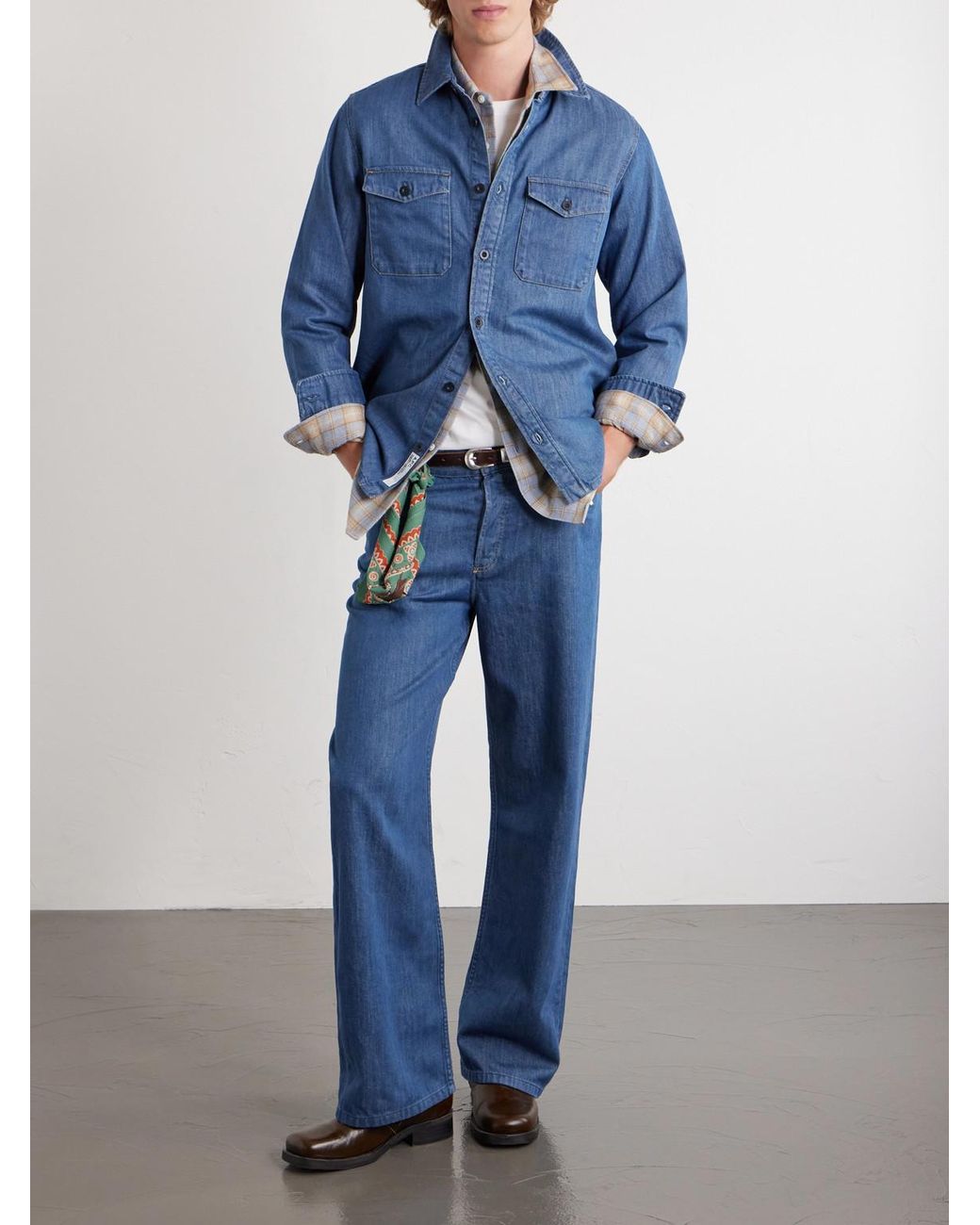 A.P.C. Blue Denim Shirt for men