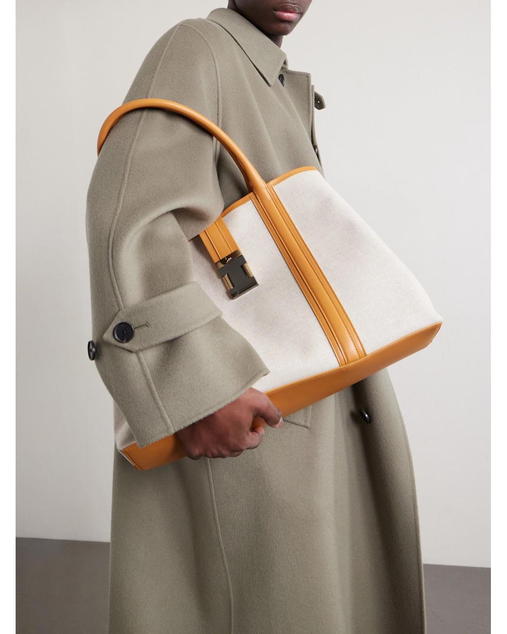 Christian Louboutin White Nox Leather-trimmed Linen Tote Bag for men