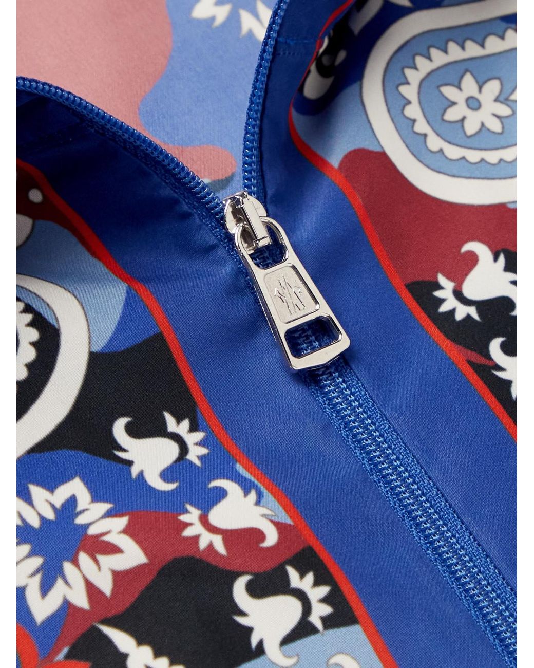 Moncler Blue Hotay Printed Ripstop Hooded Jacket for men