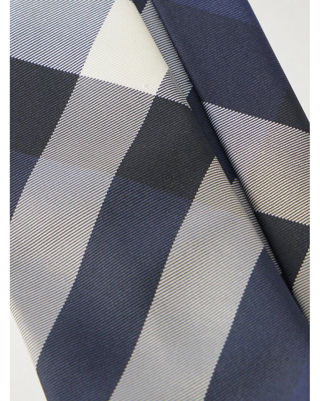 Burberry Blue 7Cm Checked Silk-Twill Tie for men