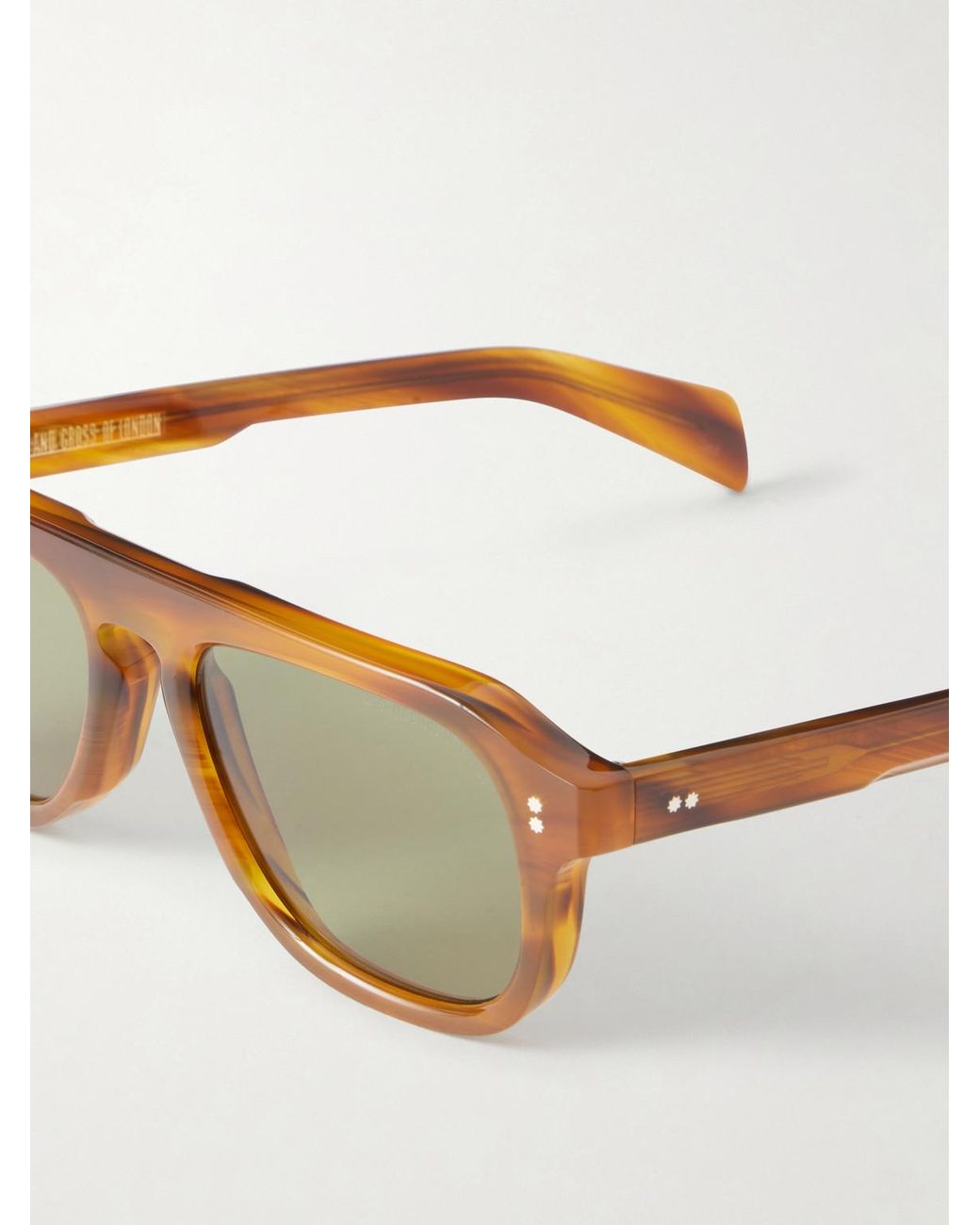 Cutler & Gross Brown Gr14 Aviator-Style Acetate Sunglasses for men