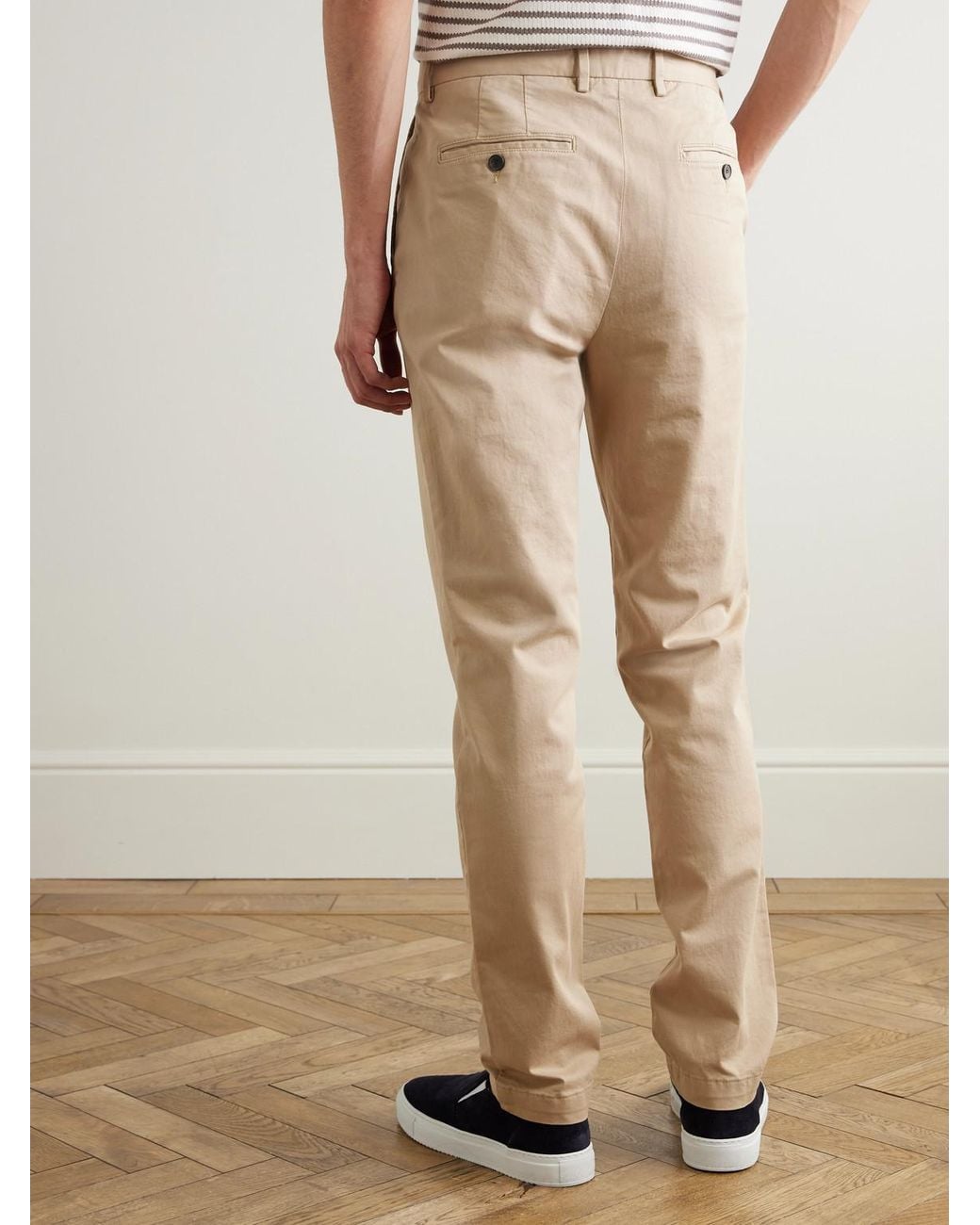 Mr P. Natural Slim-Fit Cotton-Twill Chinos for men