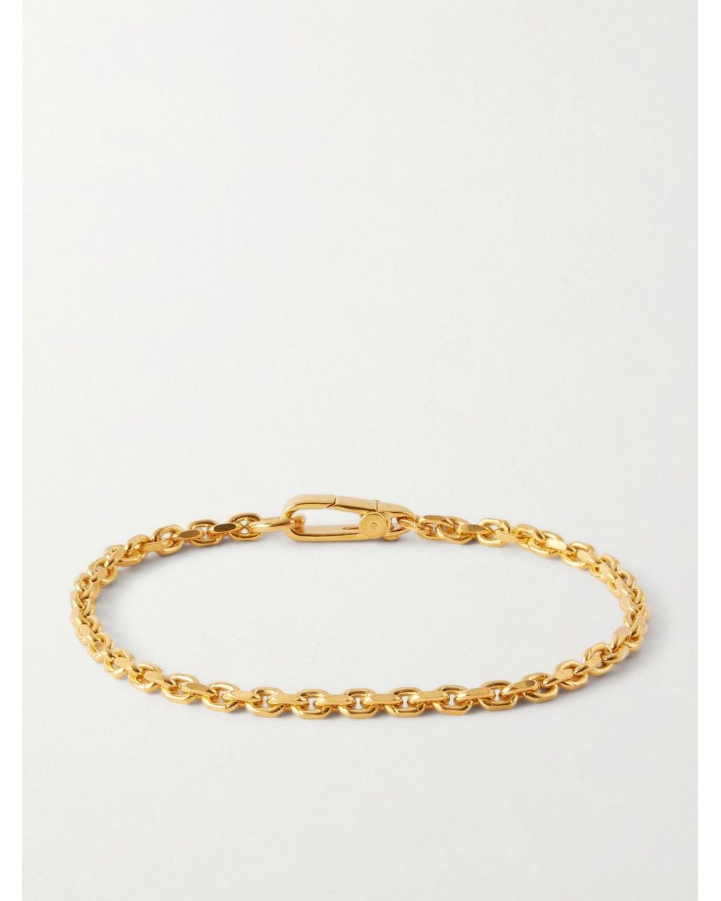 Mikia Natural Gold-plated Sterling Silver Emerald Chain Bracelet for men