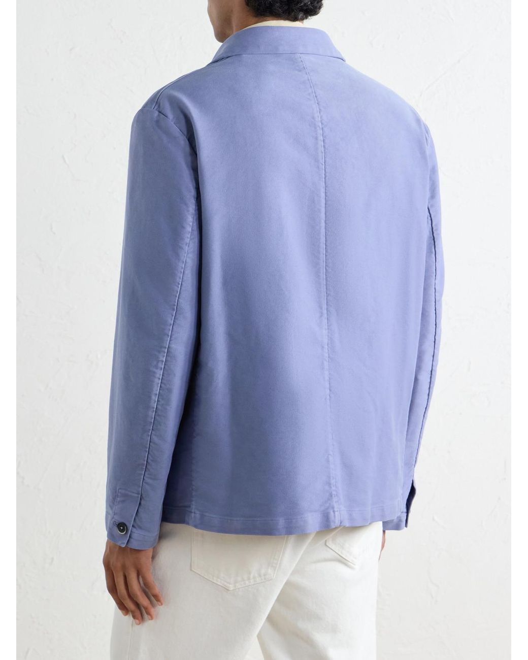 Barena Blue Cotton-Satin Blouson for men