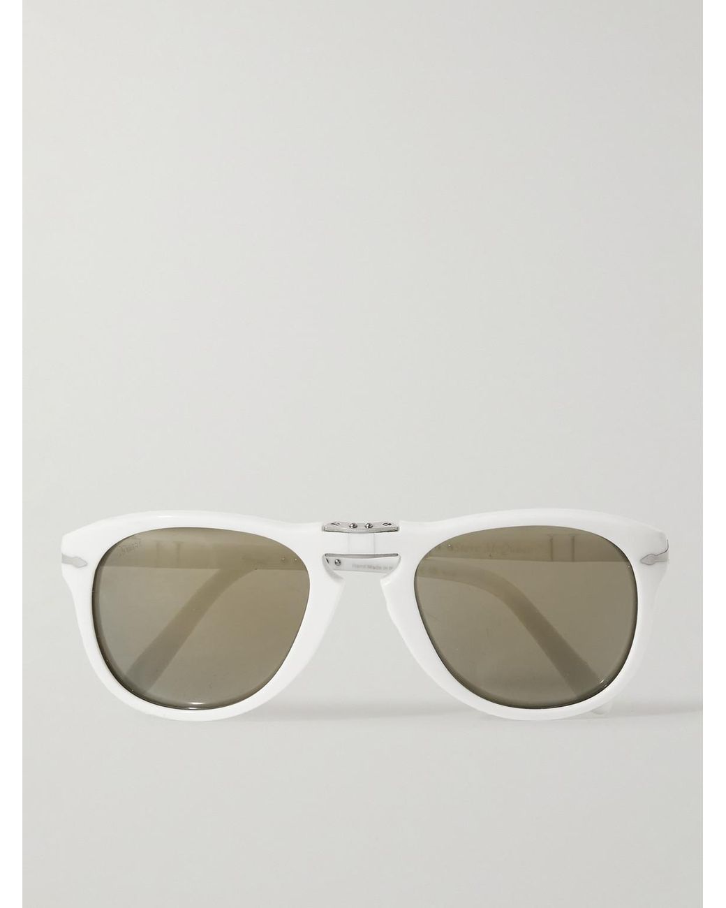 Occhiali da sole pieghevoli in acetato con montatura rotonda Steve McQueen  da Uomo di Persol in Bianco | Lyst