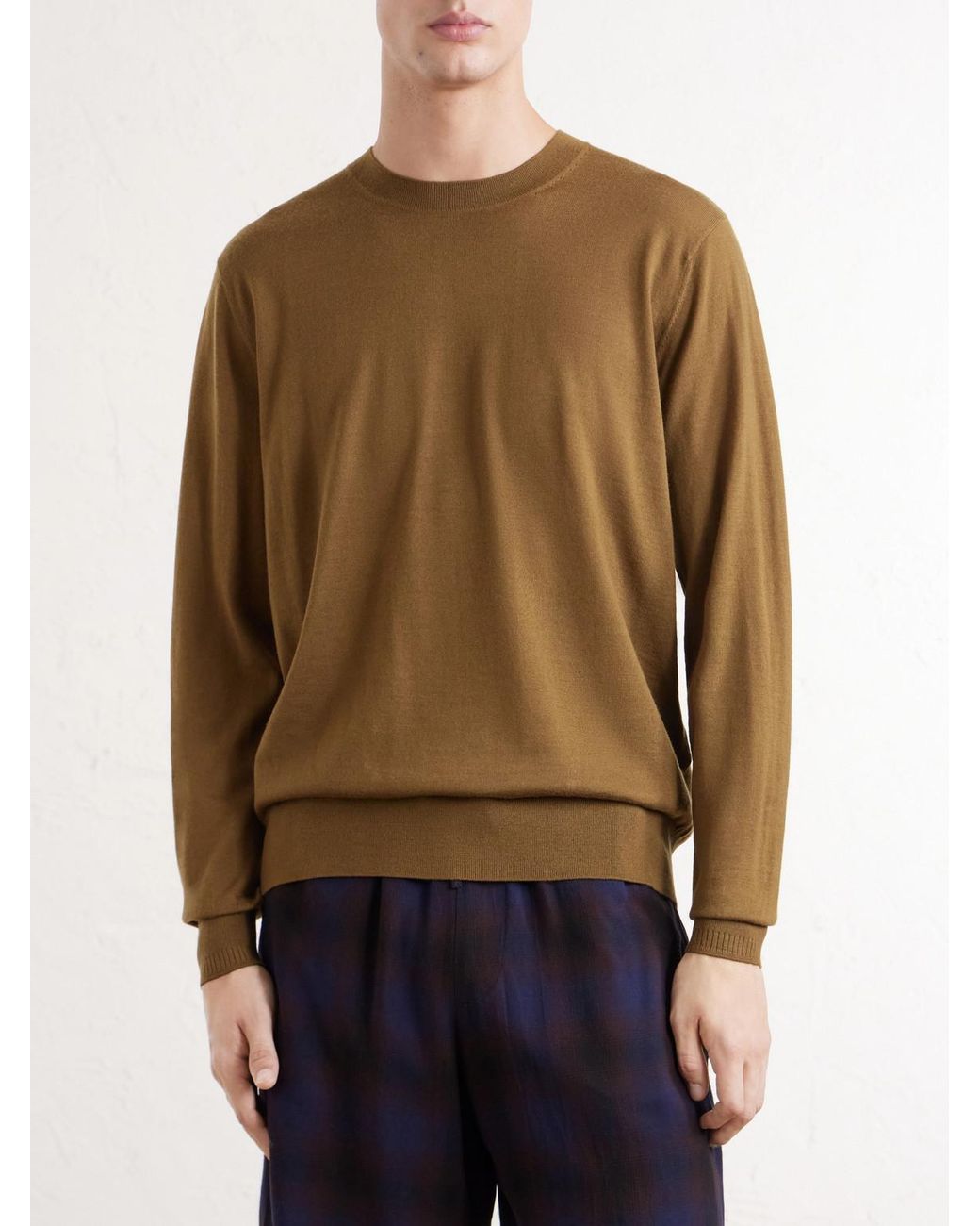 Dries Van Noten Natural Merino Wool Sweater for men