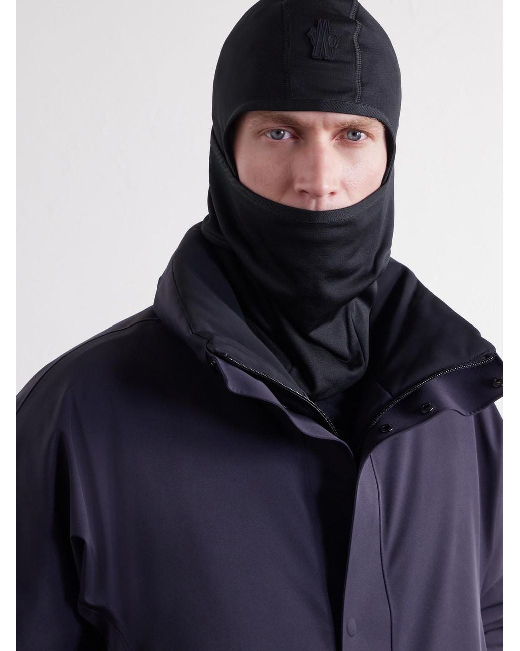 Moncler Black Logo-Appliquéd Stretch Polartec Balaclava for men