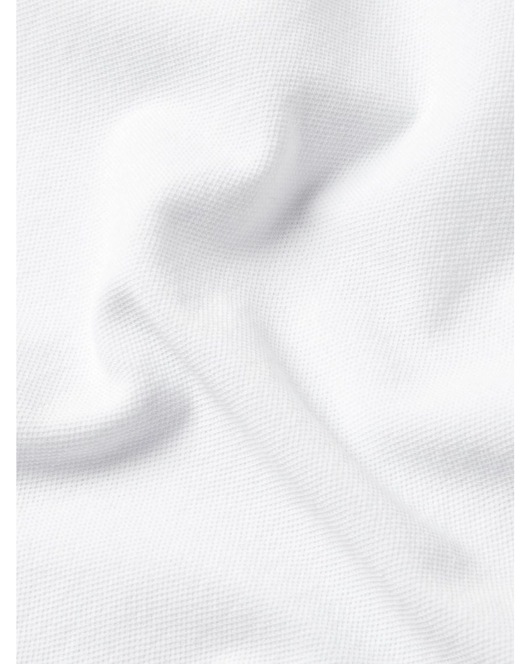 Stone Island White Stretch Cotton-Piqué Polo Shirt for men