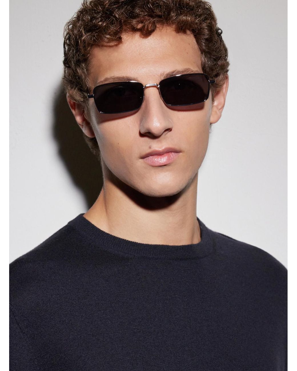 Dior Metallic Diorblacksuit S21U Square-Frame-Tone Metal Sunglasses for men