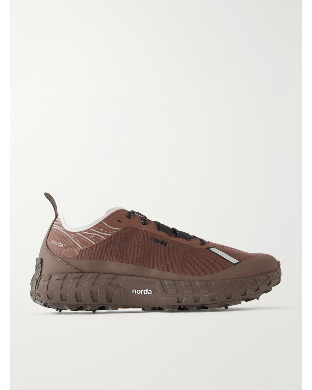 Norda Brown 001A Rubber-Trimmed Dyneema Running Sneakers for men