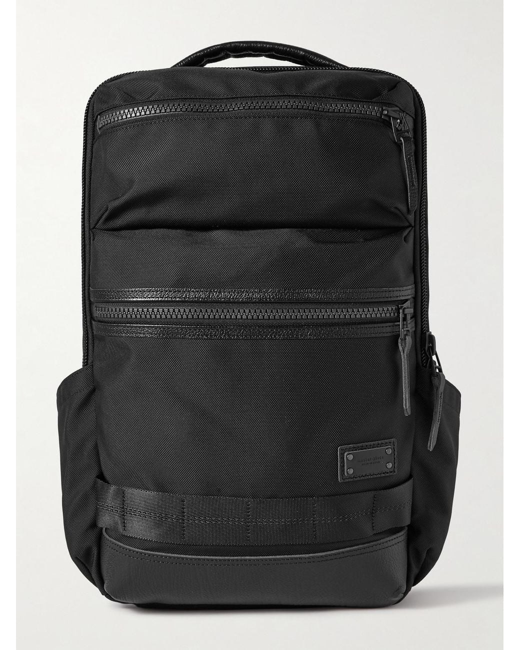 Master Piece Black Rise Ver.2 Leather-Trimmed Mastertex-09 Backpack for men