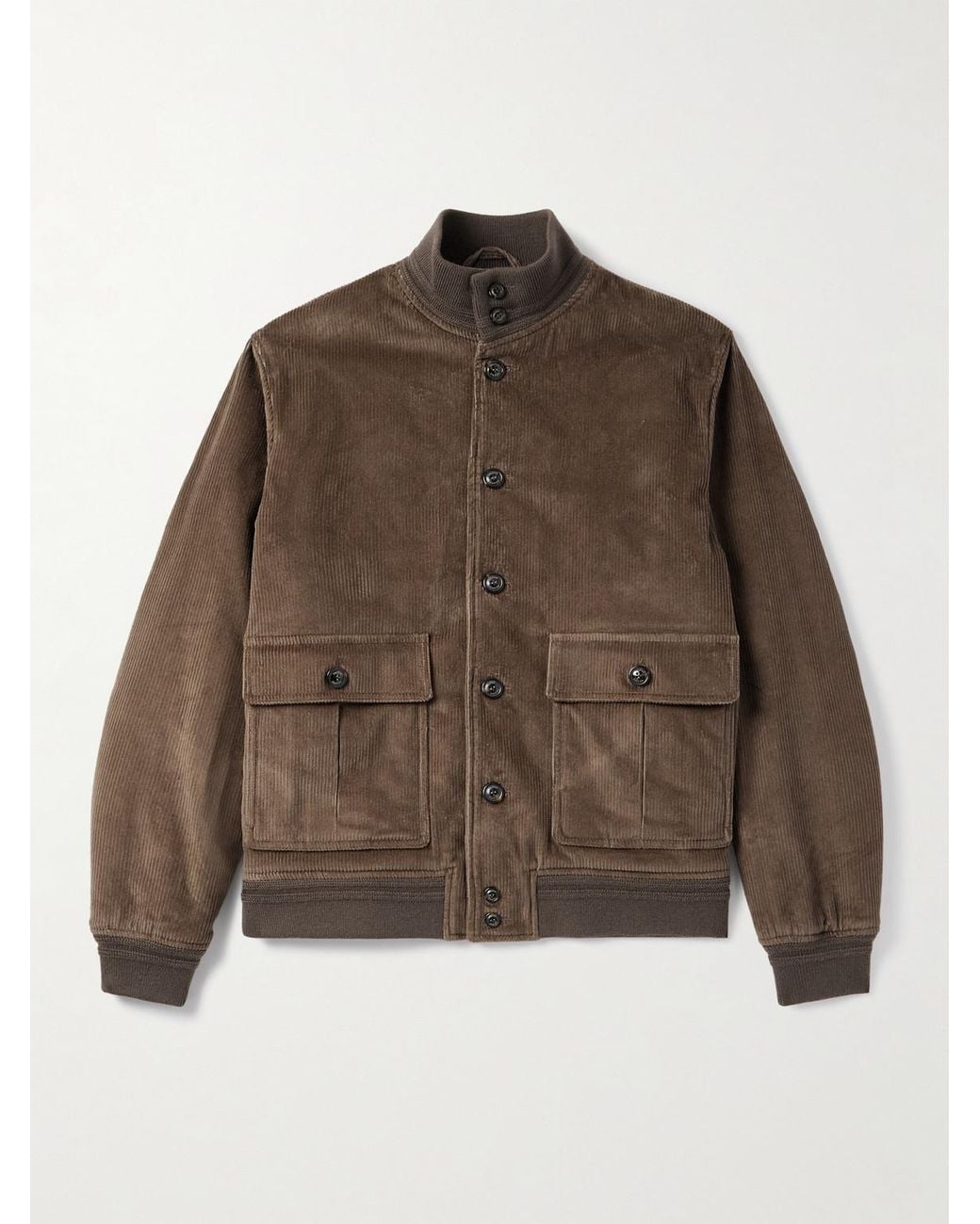 Valstar Brown Ino Cotton-Blend Corduroy Padded Jacket for men