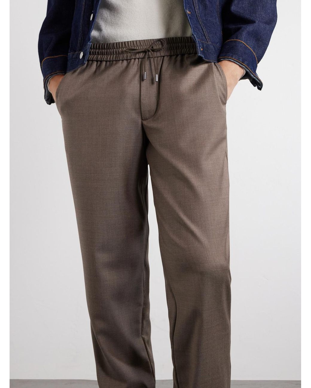 Sease Gray Mindset Straight-leg Cotton-blend Twill Trousers for men