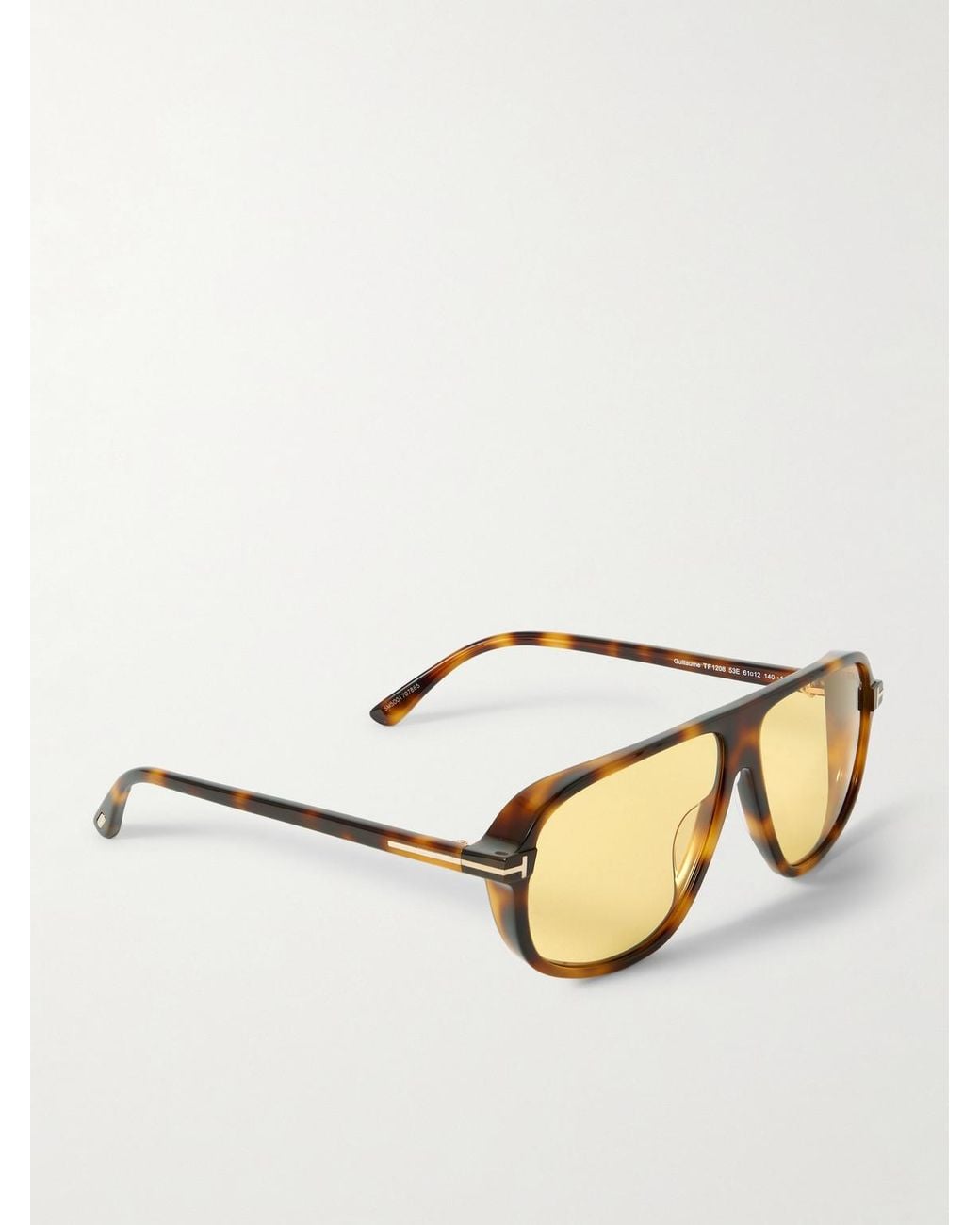 Tom Ford Natural Guillame Aviator-Style Acetate Sunglasses for men