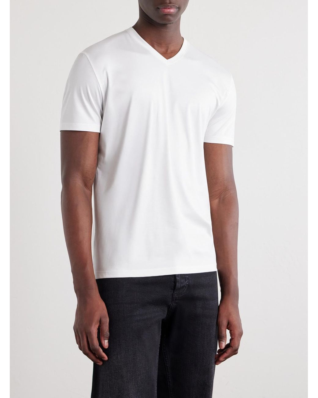 Gucci White Modal-Blend Jersey T-Shirt for men