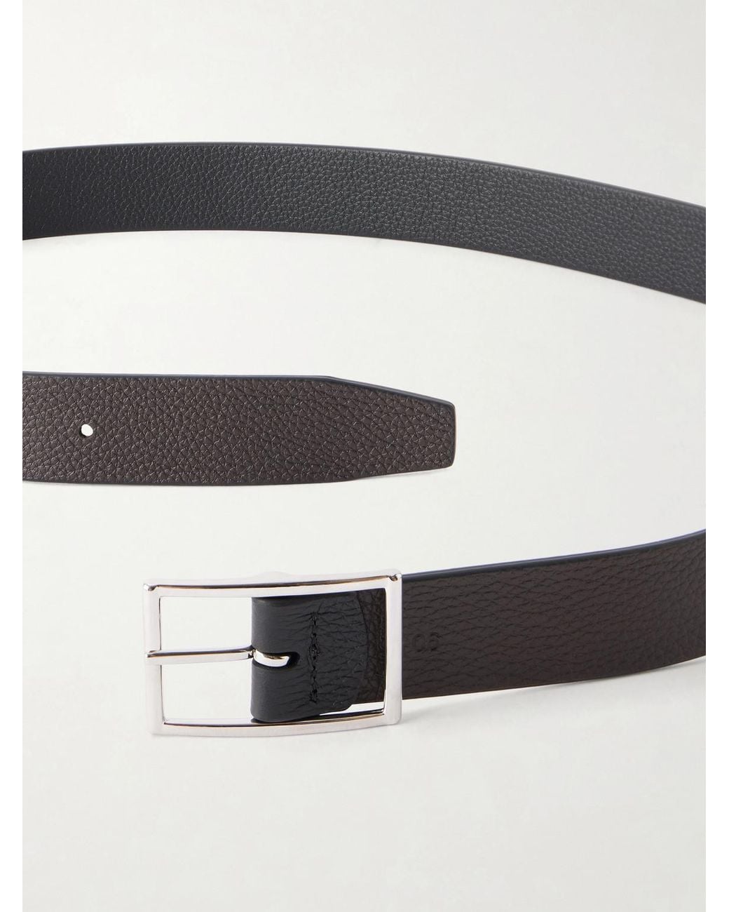 Andersons Black 3Cm Reversible Full-Grain Leather Belt for men