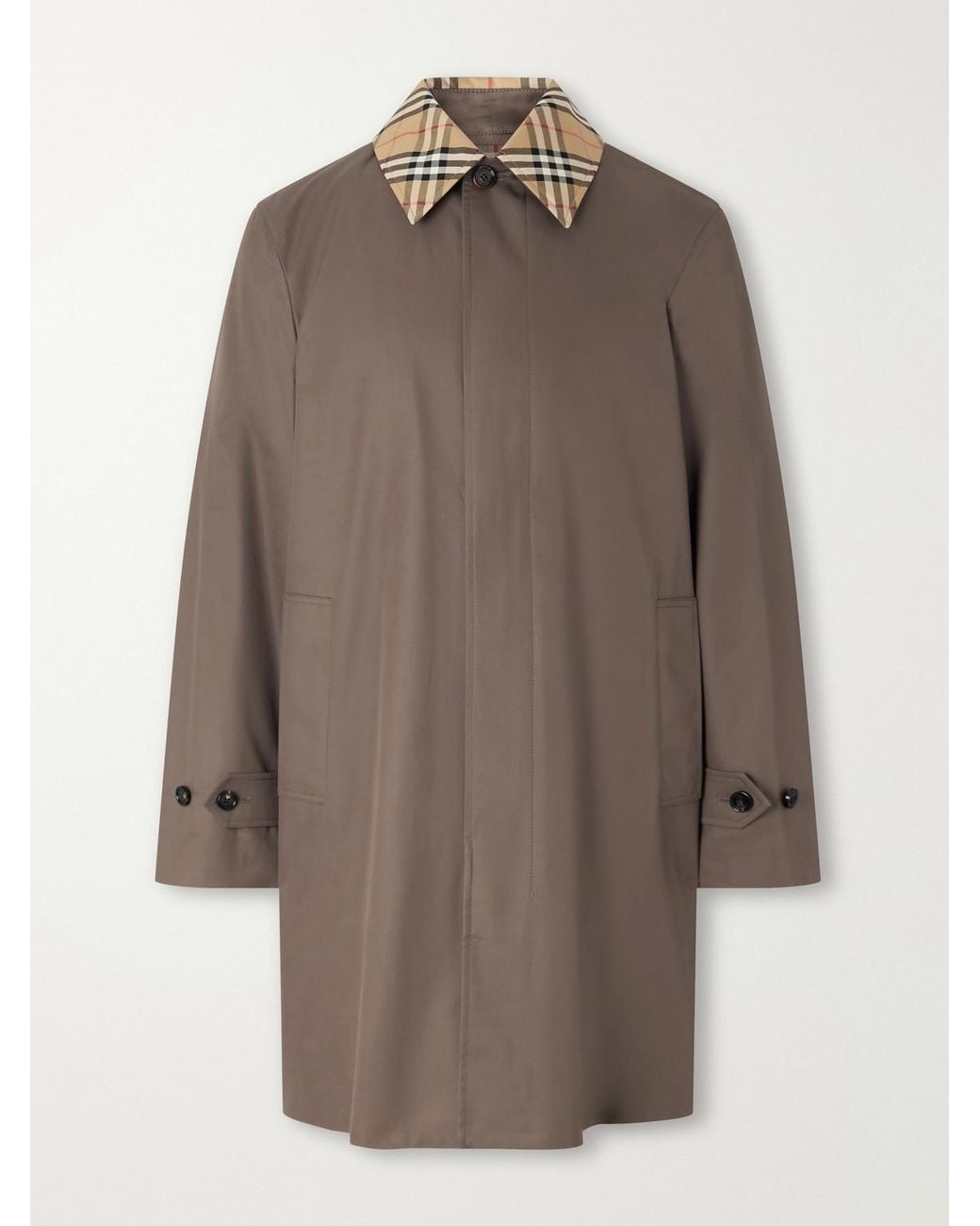 Burberry Brown Tottenham Checked Cotton-gabardine Trench Coat for men