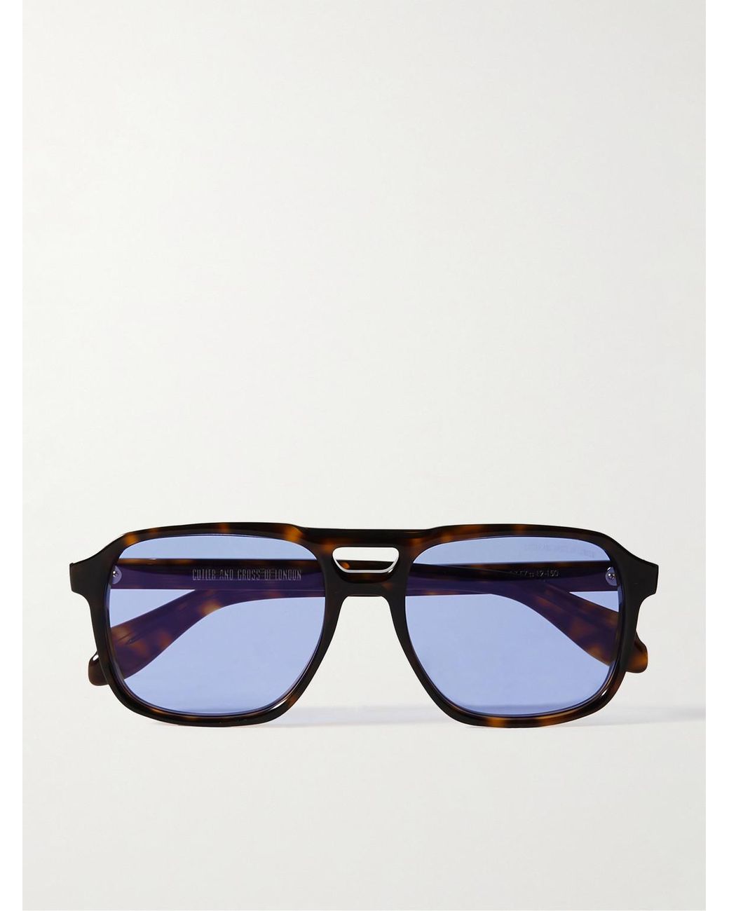 Cutler & Gross Blue Aviator-Style Acetate Sunglasses for men
