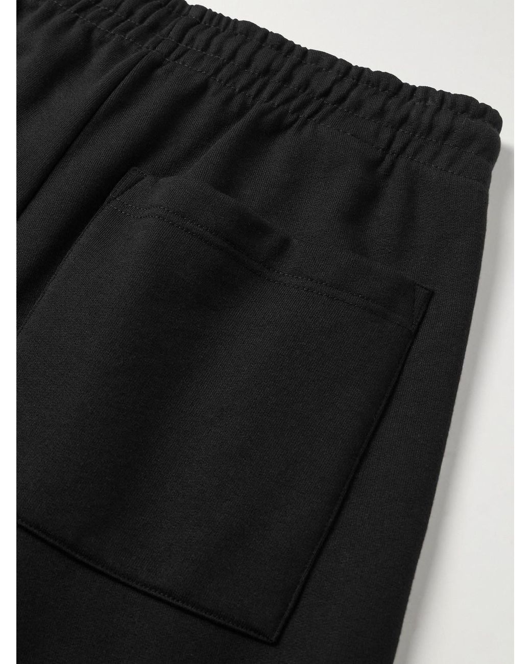Dries Van Noten Black Straight-Leg Cotton-Jersey Sweatpants for men