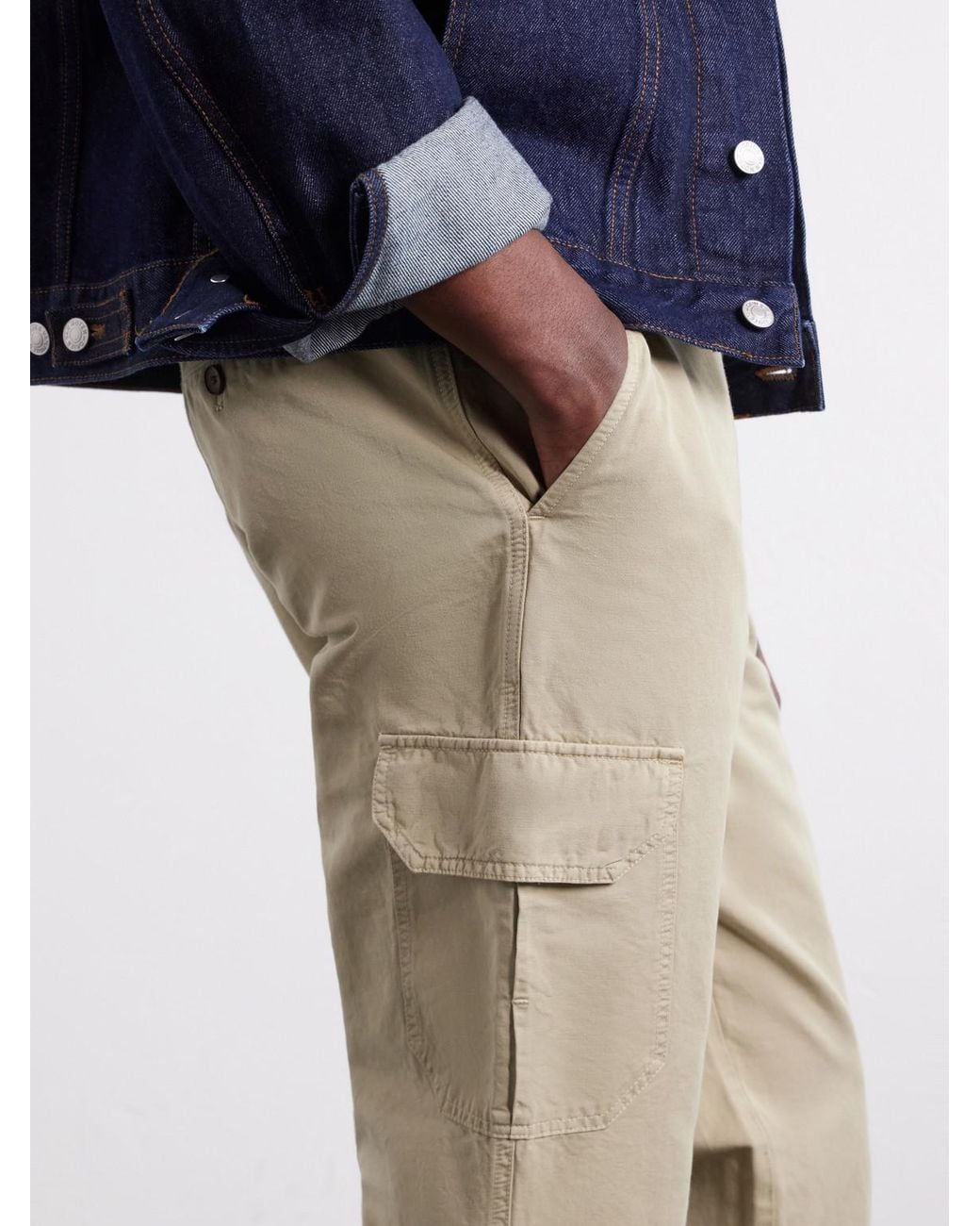 Mr P. Natural Tapered Cotton And Linen-Blend Trousers for men
