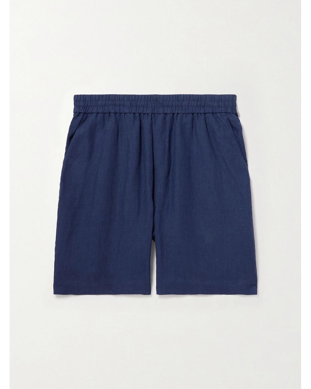 Sunspel Blue Straight-Leg Linen Shorts for men