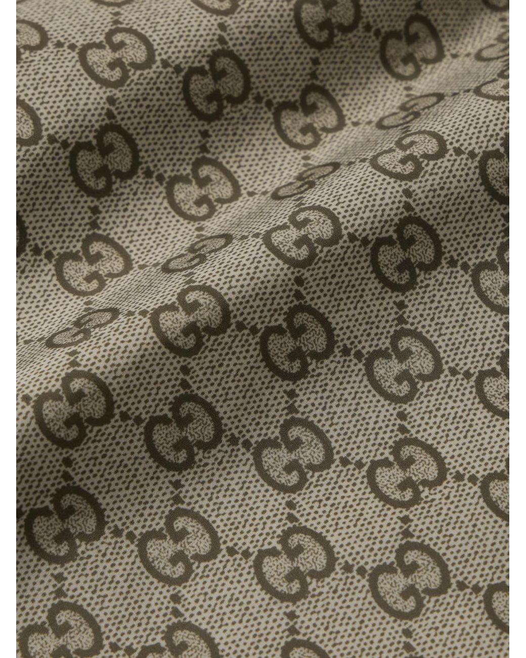 Gucci Natural Straight-Leg Mid-Length Logo-Print Shell Swim Shorts for men