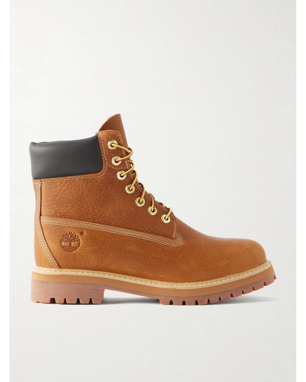 Timberland Brown Heritage Full-Grain Leather Lace-Up Boots for men