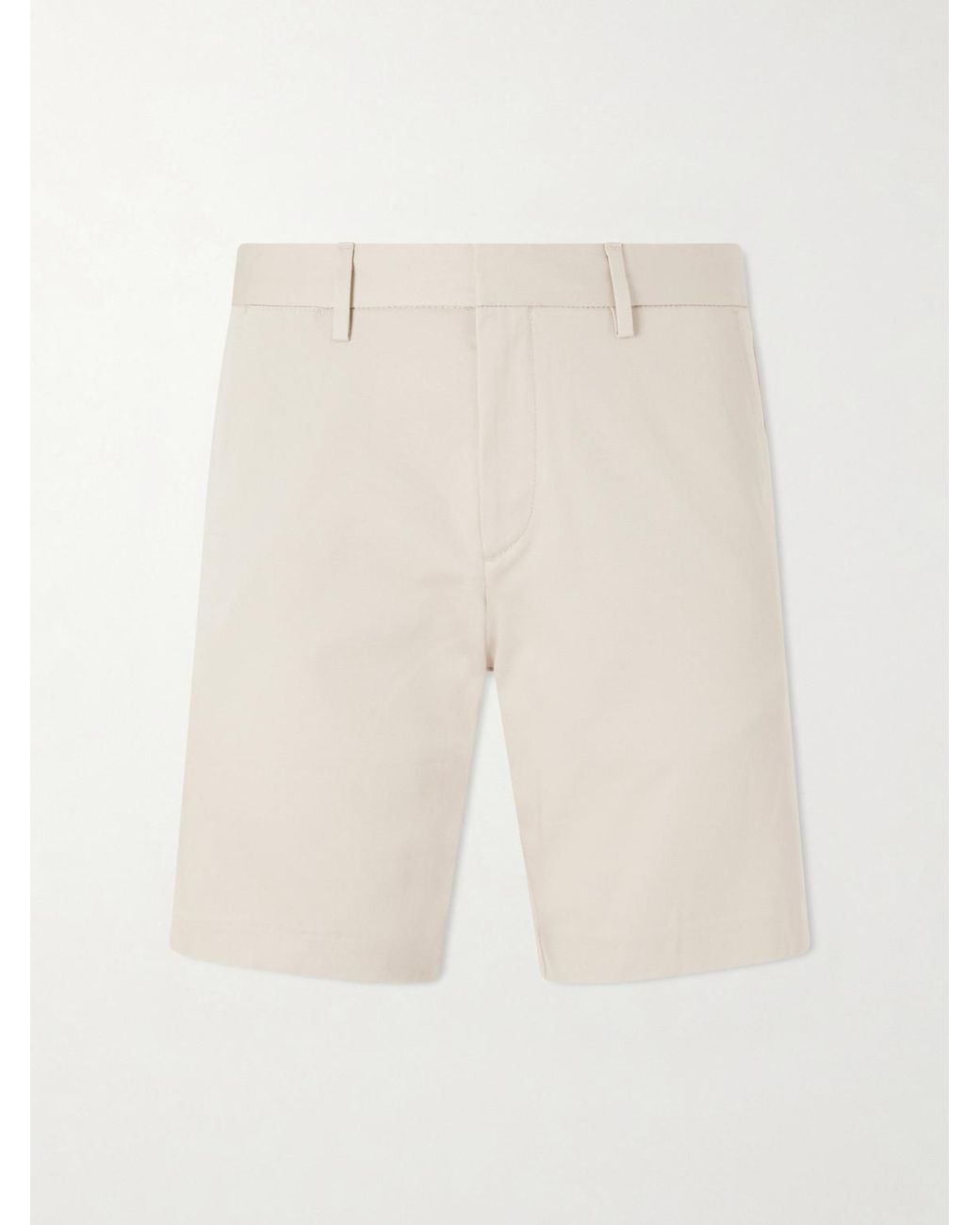 Mr P. Natural Straight-Leg Cotton-Canvas Bermuda Shorts for men