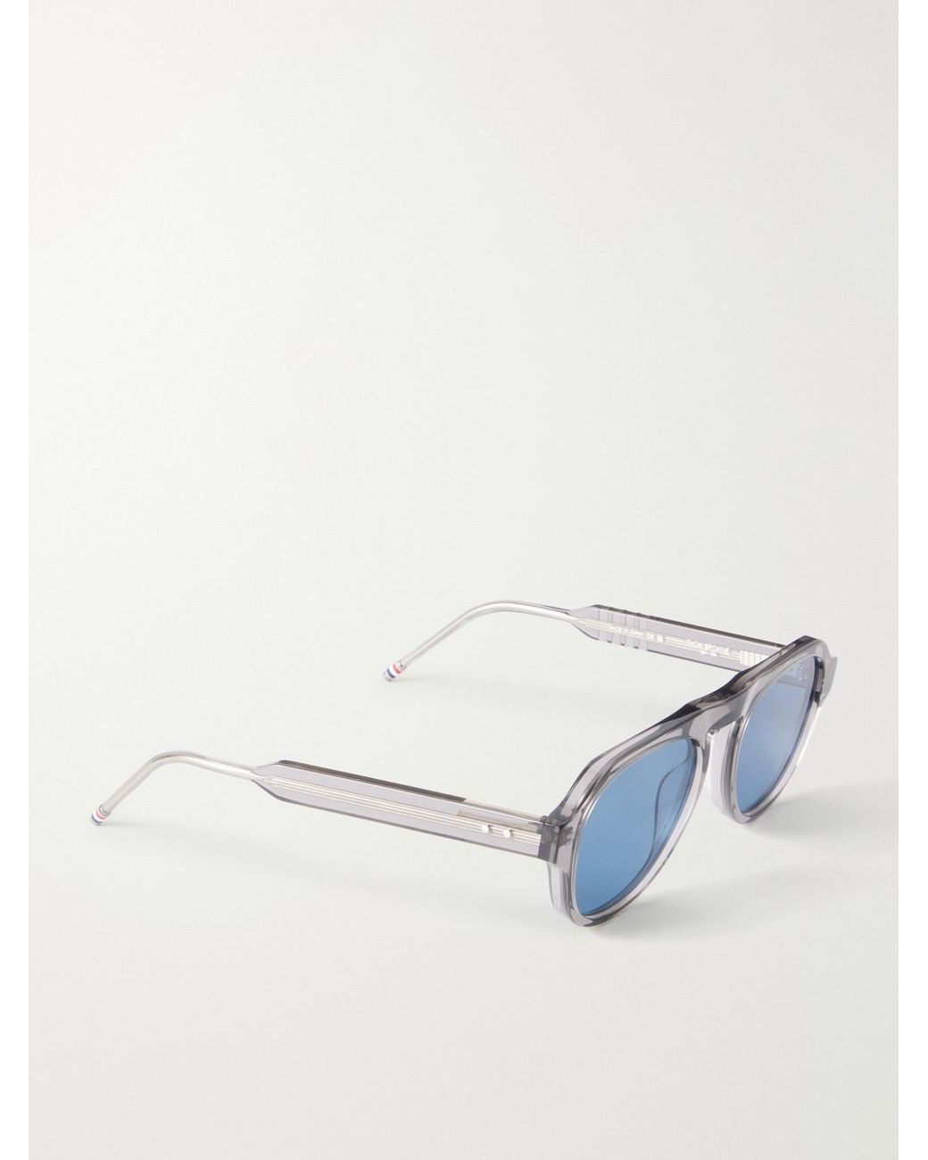Thom Browne Blue Round-Frame Acetate Sunglasses for men