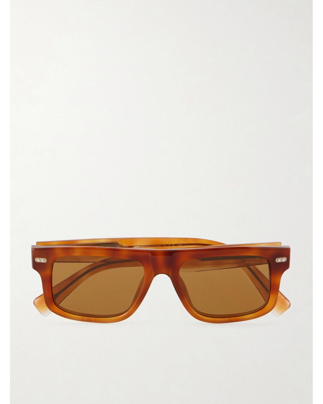 Brunello Cucinelli Brown Square-Frame Acetate Sunglasses for men