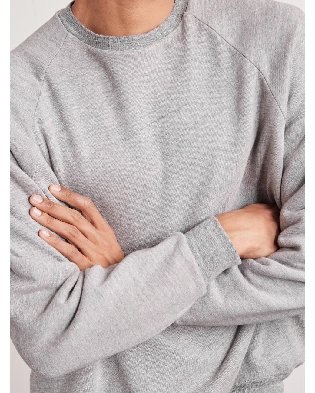 A.PRESSE Gray Reversible Cotton-Jersey Sweatshirt for men