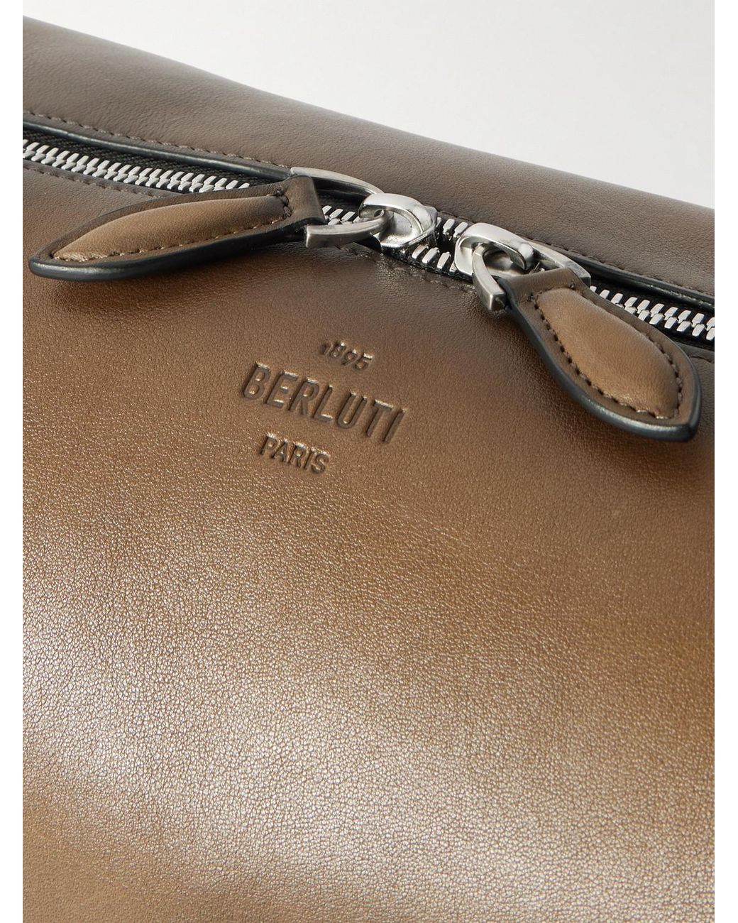 Berluti Brown Toujours Soft Leather Messenger Bag for men