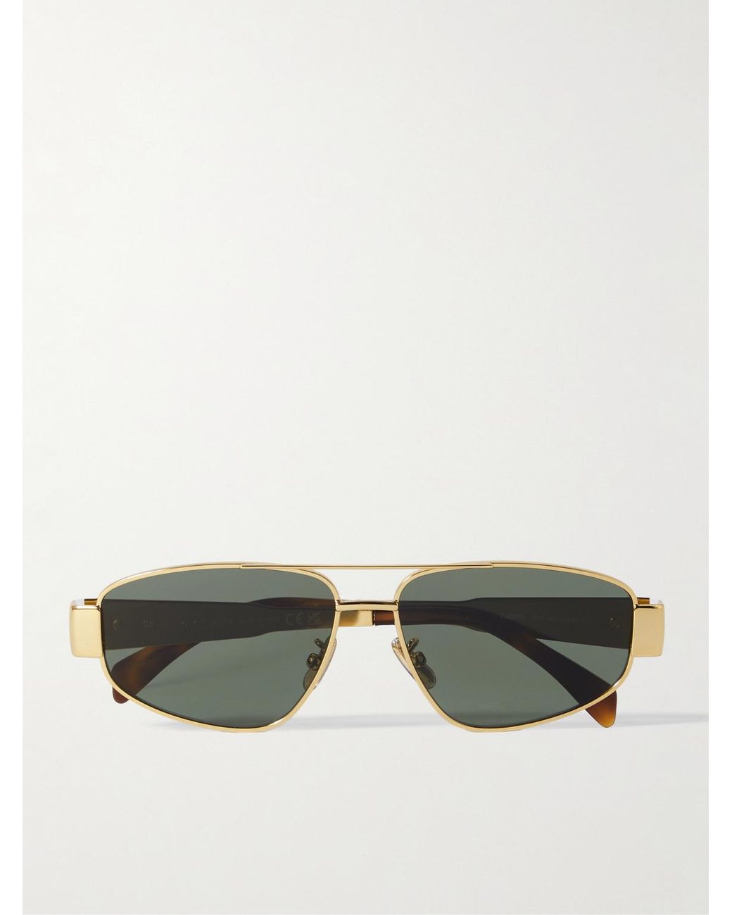 Triomphe Metal 03 D-Frame-Tone Sunglasses di Céline in Metallic da Uomo