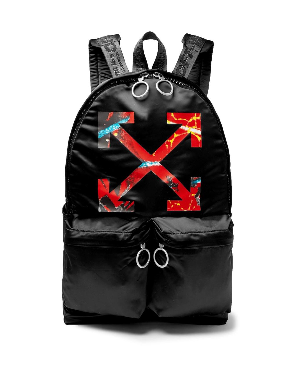 Off-White c/o Virgil Abloh Brushed Arrows-print Leather Backpack