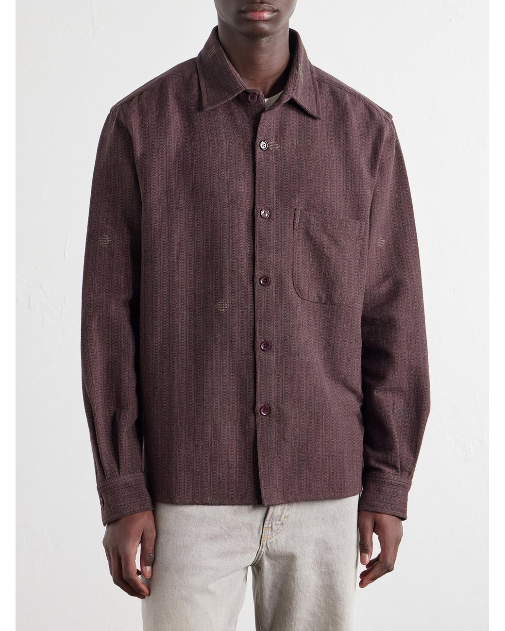 Kardo Purple Luis Cotton Shirt for men