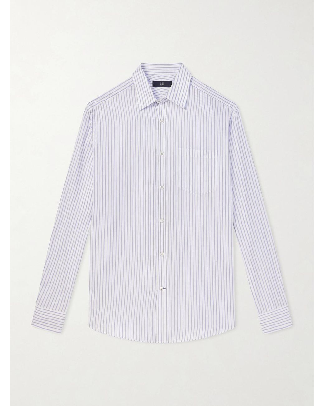 Dunhill White Striped Cotton Shirt for men