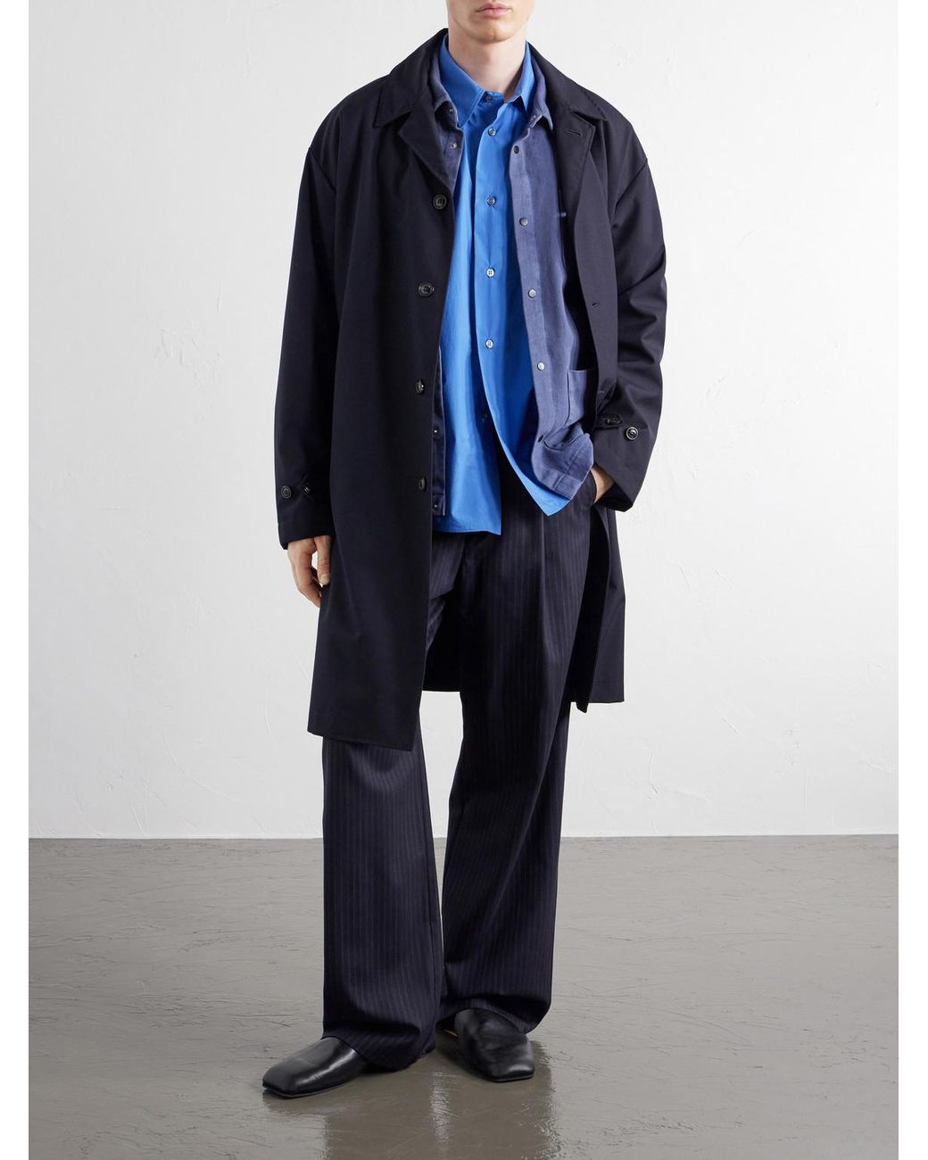 Studio Nicholson Blue Cotton-Poplin Shirt for men